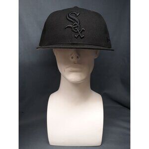 New Era 9Fifty Mens Fitted Chicago White Sox  Black  Size 7 3/4 NEW WITH TAGS!